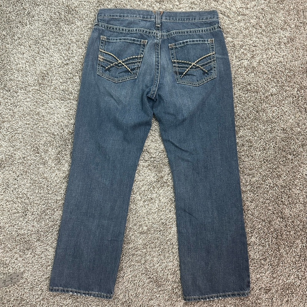 Ariat Mens M4 Low Rise Straight Denim Jeans 33x29 Blue  Western